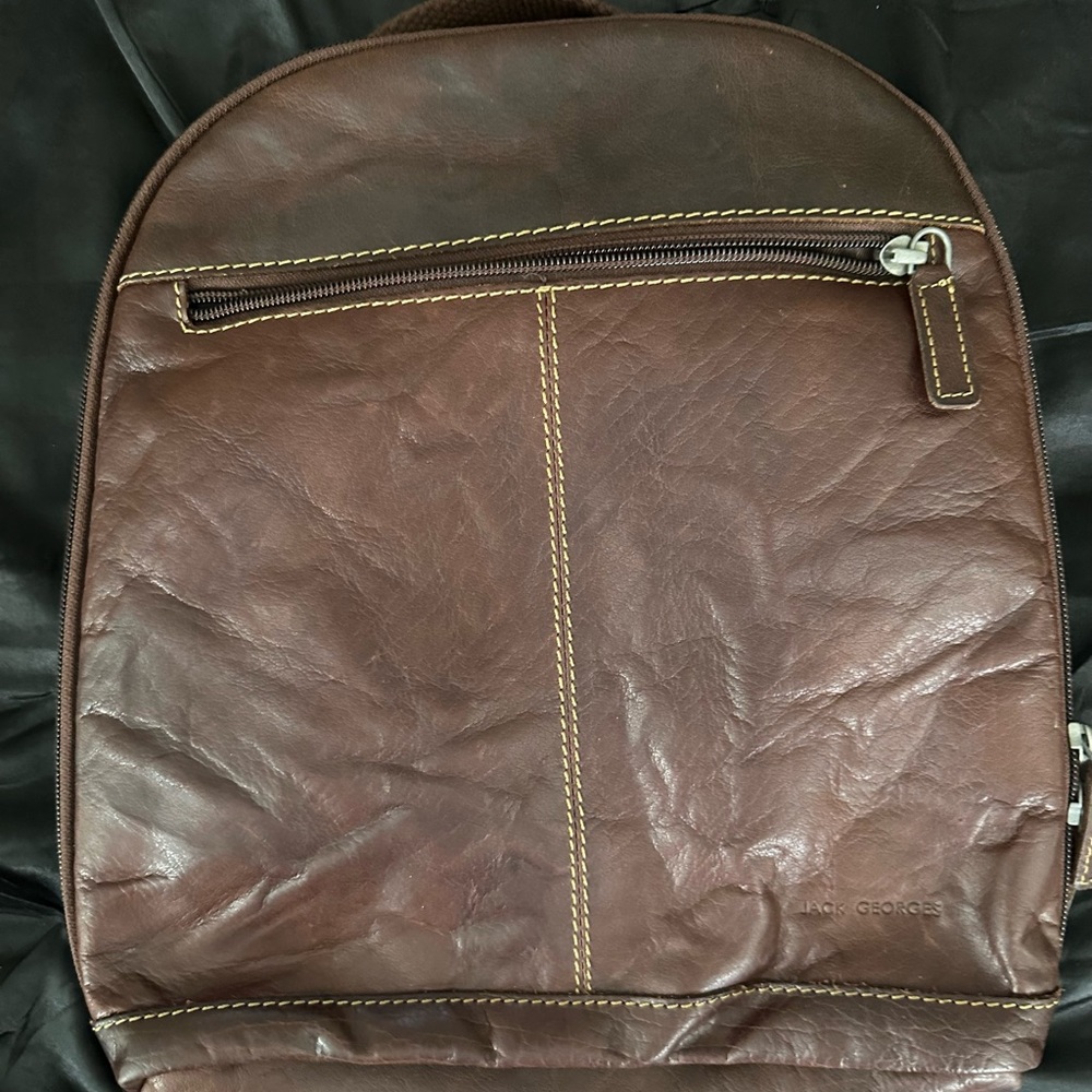 Jack Georges Leather Backpack